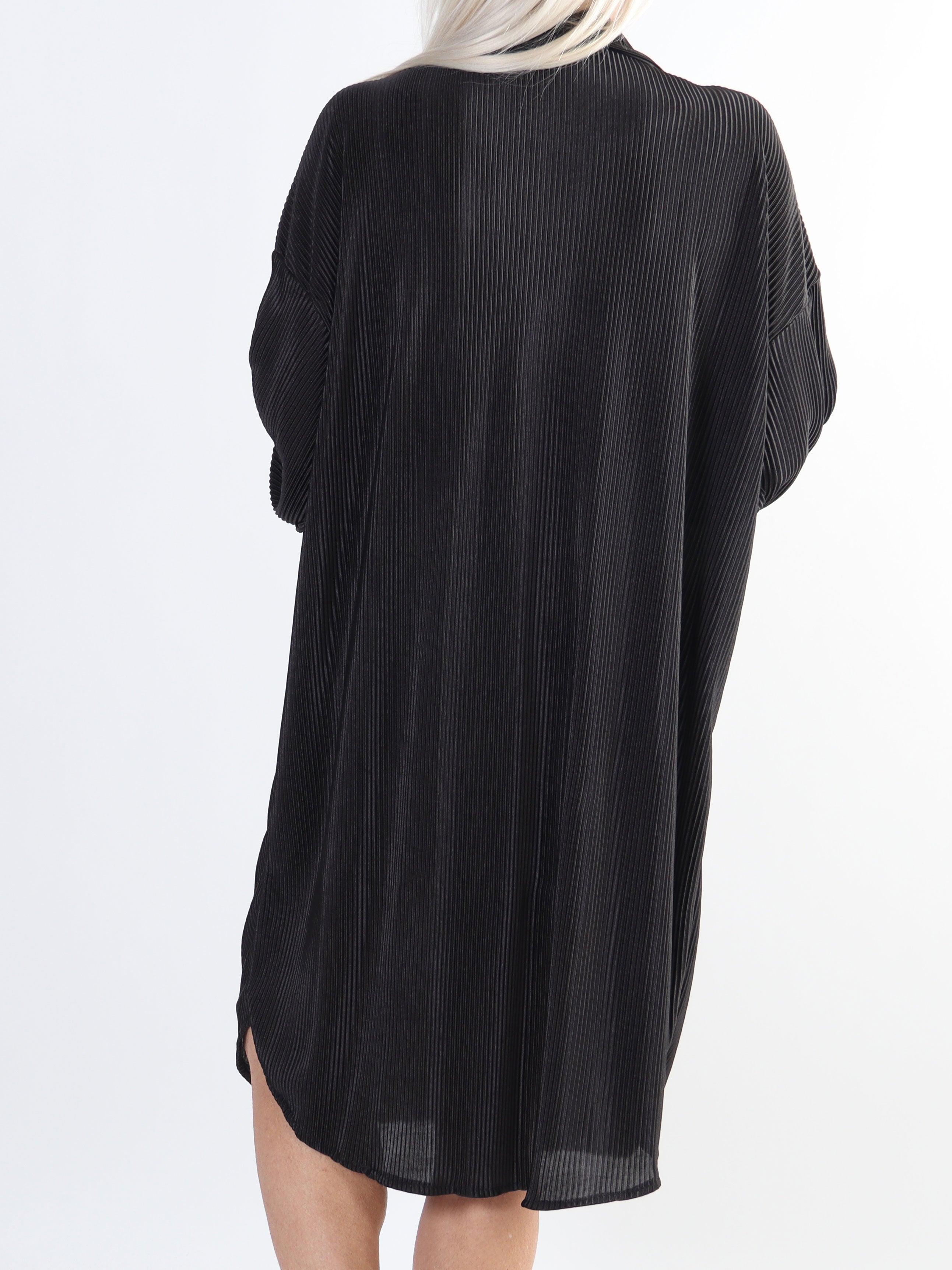 Bellatrix - Ribbad skjortklänning i stor storlek